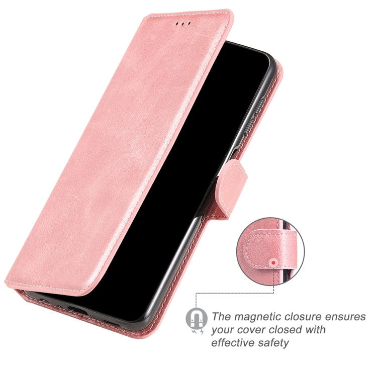 For Samsung Galaxy A53 5G JUNSUNMAY Calf Texture Leather Phone Case(Pink) - Galaxy Phone Cases by JUNSUNMAY | Online Shopping South Africa | PMC TechLife | Buy Now Pay Later Mobicred
