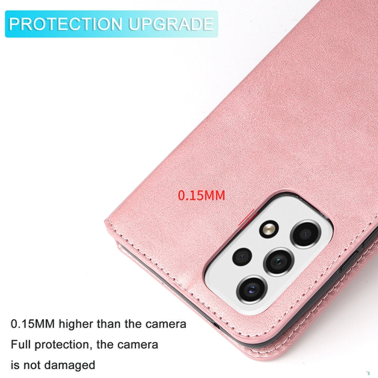 For Samsung Galaxy A53 5G JUNSUNMAY Calf Texture Leather Phone Case(Pink) - Galaxy Phone Cases by JUNSUNMAY | Online Shopping South Africa | PMC TechLife | Buy Now Pay Later Mobicred