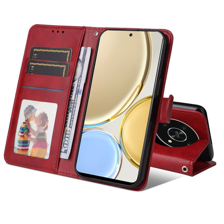 For Honor X9 / X30 / Magic4 Lite JSM Calf Texture Leather Phone Case(Red) - Honor Cases by JUNSUNMAY | Online Shopping South Africa | PMC TechLife | Buy Now Pay Later Mobicred