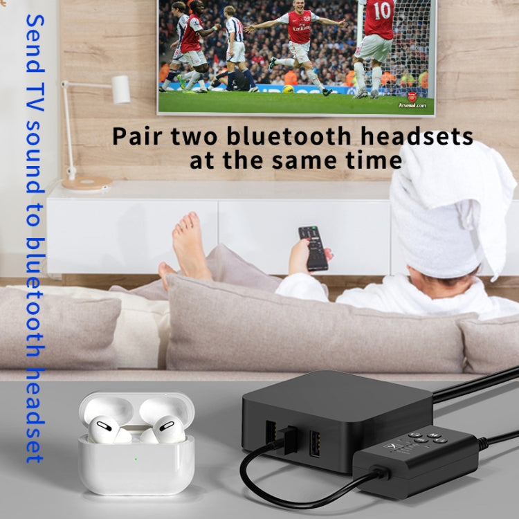 T9 Low latency 5.2 Bluetooth Audio Transmitter Supports Fiber Optic Coaxial APTX No Cable - Audio Receiver Transmitter by PMC TechLife | Online Shopping South Africa | PMC TechLife