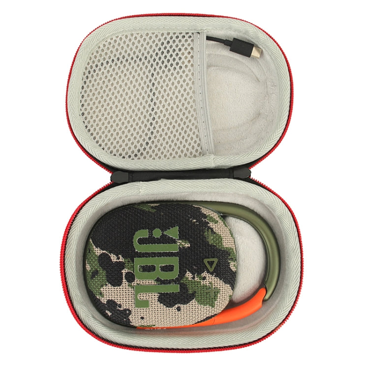 For JBL Clip4 Bluetooth Speaker EVA Shockpproof Storage Box Case(Black Orange) - Protective Case by PMC TechLife | Online Shopping South Africa | PMC TechLife