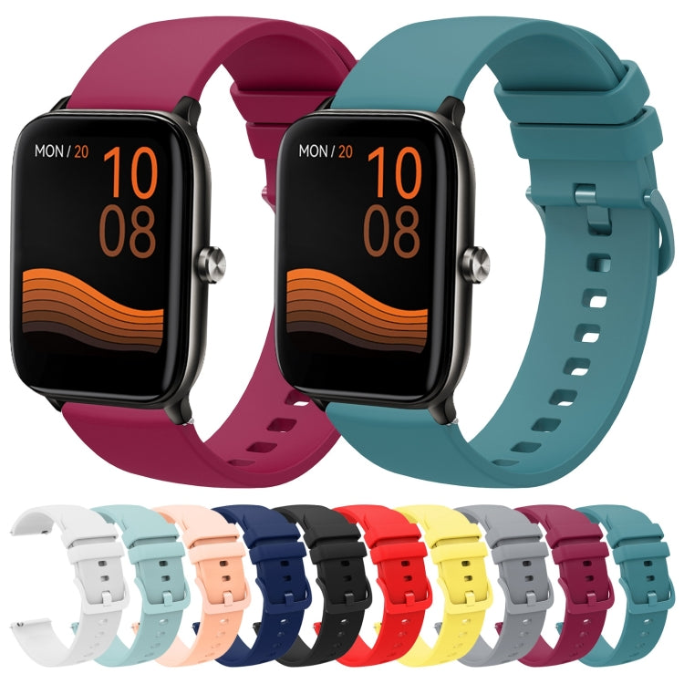 For Xiaomi Haylou GST LS09B 22mm Solid Color Soft Silicone Watch Band(Wine Red) - Watch Bands by PMC TechLife | Online Shopping South Africa | PMC TechLife | Buy Now Pay Later Mobicred