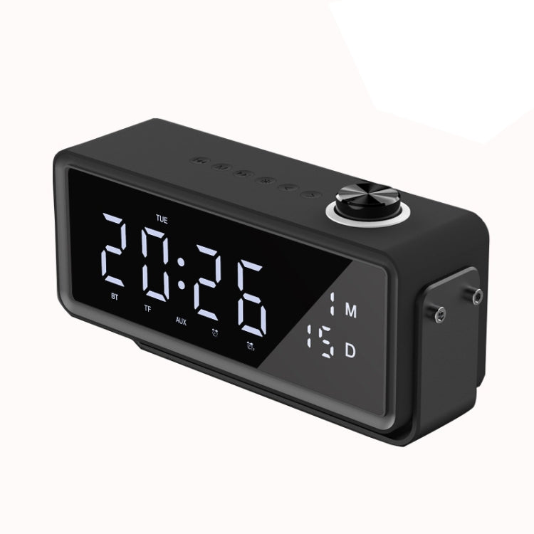 AEC K5 Mirror Alarm Clock Bluetooth Speakers with LED Light Support TF / FM(Black) - Desktop Speaker by AEC | Online Shopping South Africa | PMC TechLife | Buy Now Pay Later Mobicred