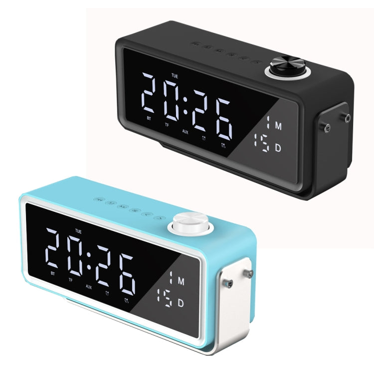 AEC K5 Mirror Alarm Clock Bluetooth Speakers with LED Light Support TF / FM(Black) - Desktop Speaker by AEC | Online Shopping South Africa | PMC TechLife | Buy Now Pay Later Mobicred