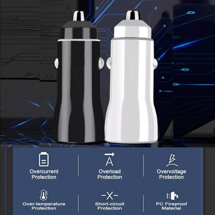 TE-P8 40W PD20W + PD20W Dual Port PD3.0 Car Charger with Type-c to Type-C Data Cable, Length: 1m(Black) - Car Charger by PMC TechLife | Online Shopping South Africa | PMC TechLife