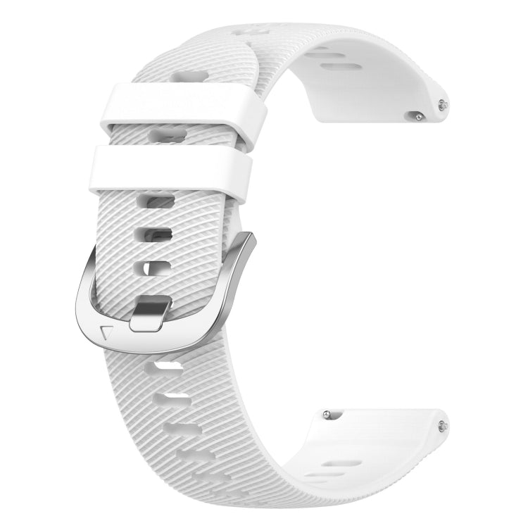 Compatible with Garmin Venu 2S 18mm Solid Color Silicone Watch Band(White) - Watch Bands by PMC TechLife | Online Shopping South Africa | PMC TechLife | Buy Now Pay Later Mobicred