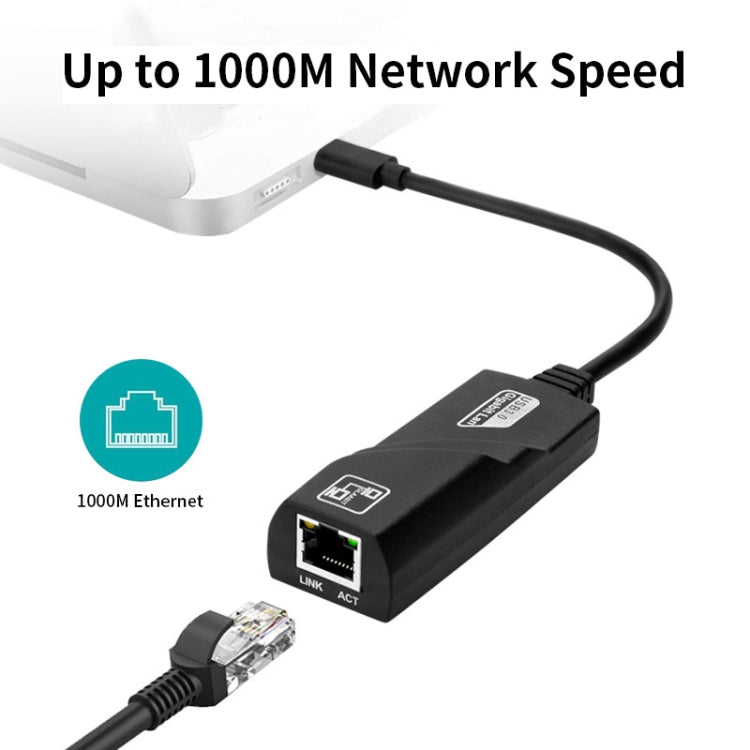 JSM 1000 Mbps USB-C / Type-C to RJ45 Ethernet Adapter Network Cable - USB Network Adapter by JUNSUNMAY | Online Shopping South Africa | PMC TechLife | Buy Now Pay Later Mobicred
