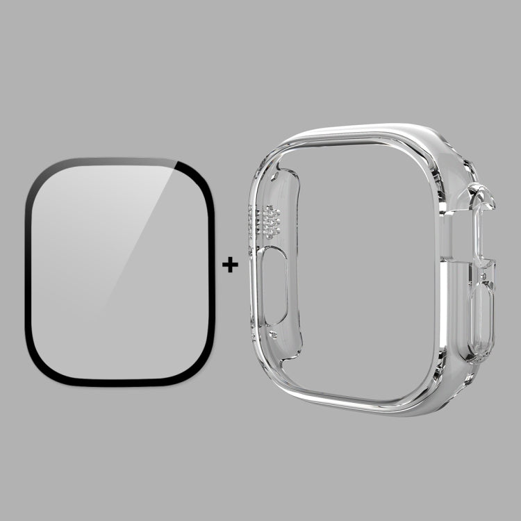 For Apple Watch Ultra / Ultra 2 49mm ENKAY 2 in 1 PC Case + Full Coverage 9H Tempered Glass Film(Transparent) - Watch Cases by ENKAY | Online Shopping South Africa | PMC TechLife | Buy Now Pay Later Mobicred