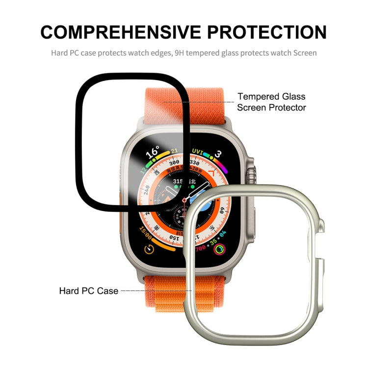 For Apple Watch Ultra / Ultra 2 49mm ENKAY 2 in 1 PC Case + Full Coverage 9H Tempered Glass Film(Transparent) - Watch Cases by ENKAY | Online Shopping South Africa | PMC TechLife | Buy Now Pay Later Mobicred