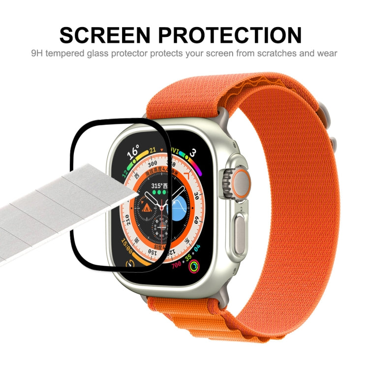 For Apple Watch Ultra / Ultra 2 49mm ENKAY 2 in 1 PC Case + Full Coverage 9H Tempered Glass Film(Black) - free shipping - PMC TechLife - Order now!