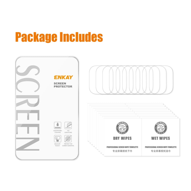 For Apple Watch Ultra / Ultra 2 / Ultra 3 49mm 10pcs ENKAY 0.2mm 9H Tempered Glass Watch Film - Others by ENKAY | Online Shopping South Africa | PMC TechLife | Buy Now Pay Later Mobicred