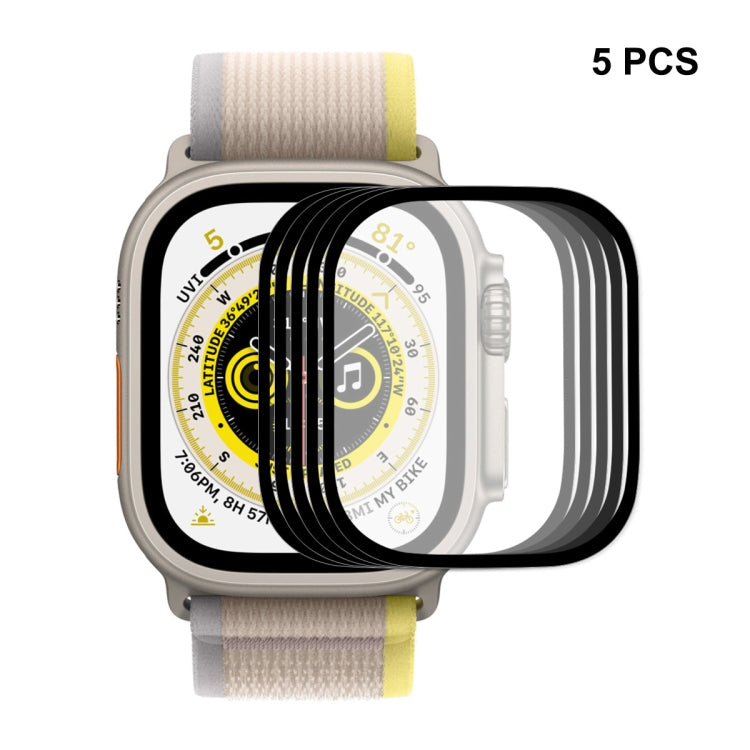 For Apple Watch Ultra / Ultra 2 / Ultra 3 49mm 5pcs ENKAY 9H Full Cover Tempered Glass Watch Film - free shipping - PMC TechLife - Order now!