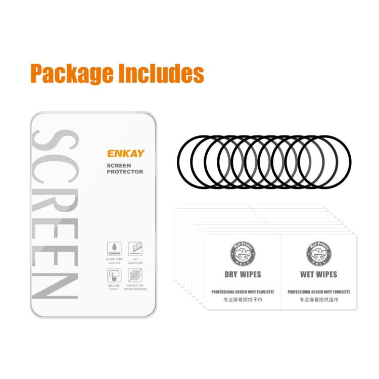 10 PCS For Samsung Galaxy Watch5 40mm ENKAY 9H Full Cover Tempered Glass Watch Film - Screen Protector by ENKAY | Online Shopping South Africa | PMC TechLife | Buy Now Pay Later Mobicred