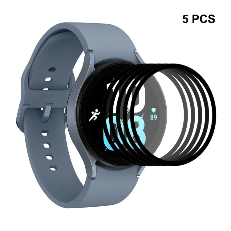 5 PCS For Samsung Galaxy Watch5 44mm ENKAY 9H Full Cover Tempered Glass Watch Film - Screen Protector by ENKAY | Online Shopping South Africa | PMC TechLife | Buy Now Pay Later Mobicred