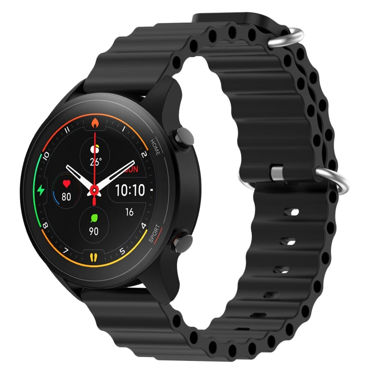 For Xiaomi MI Watch S1 Pro 22mm Ocean Style Silicone Solid Color Watch Band(Black) - free shipping - PMC TechLife - Order now!