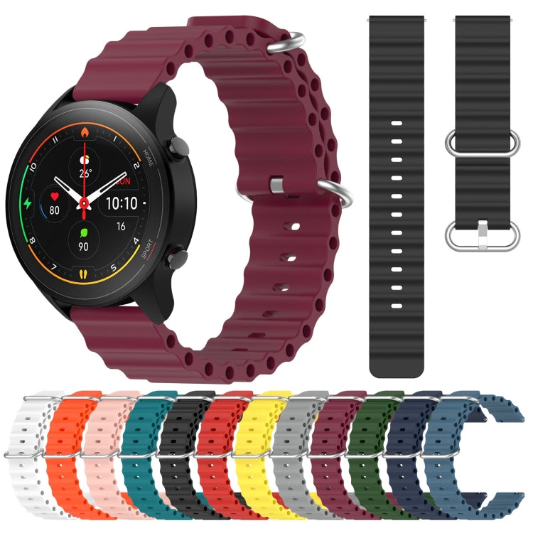 For Xiaomi MI Watch S1 Pro 22mm Ocean Style Silicone Solid Color Watch Band(Black) - free shipping - PMC TechLife - Order now!