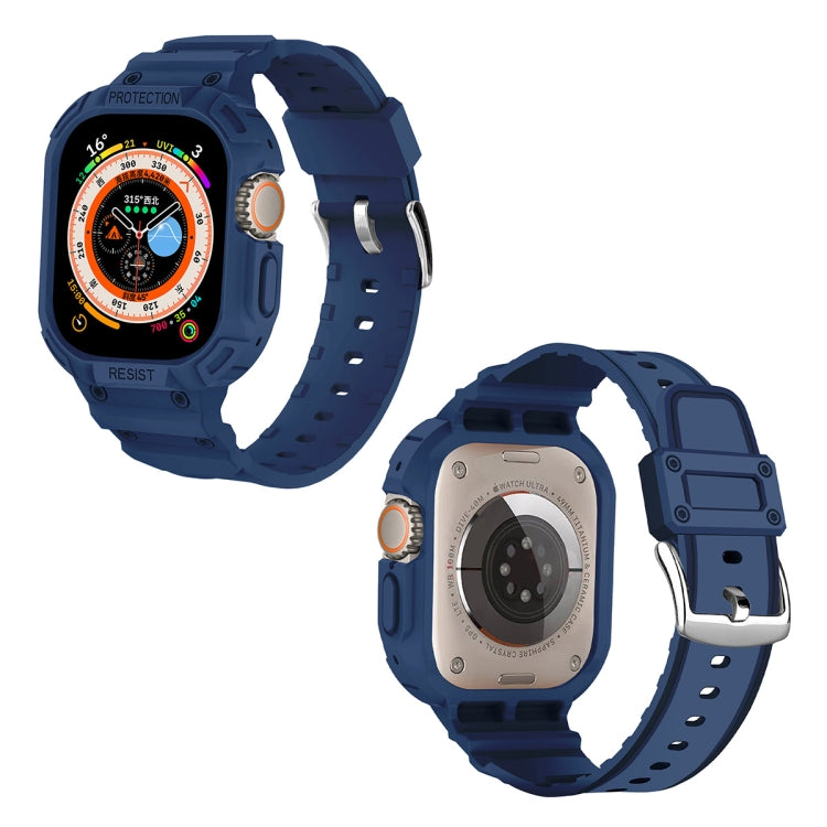 For Apple Watch Ultra 49mm JUNSUNMAY Integrated TPU Case Adjustable Elastic Watch Band(Transparent) - Watch Cases by JUNSUNMAY | Online Shopping South Africa | PMC TechLife | Buy Now Pay Later Mobicred