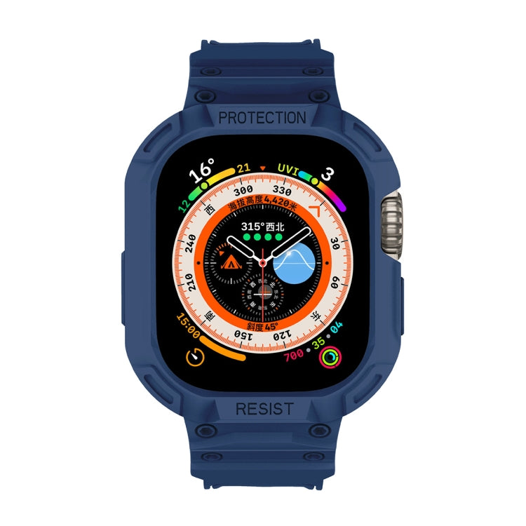 For Apple Watch Ultra 49mm JUNSUNMAY Integrated TPU Case Adjustable Elastic Watch Band(Transparent) - Watch Cases by JUNSUNMAY | Online Shopping South Africa | PMC TechLife | Buy Now Pay Later Mobicred