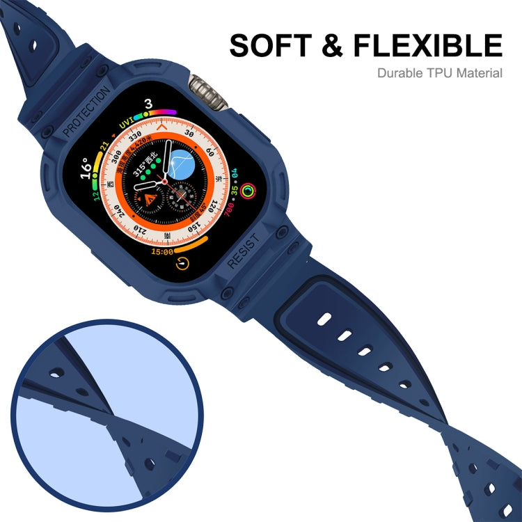 For Apple Watch Ultra 49mm JUNSUNMAY Integrated TPU Case Adjustable Elastic Watch Band(Transparent) - Watch Cases by JUNSUNMAY | Online Shopping South Africa | PMC TechLife | Buy Now Pay Later Mobicred