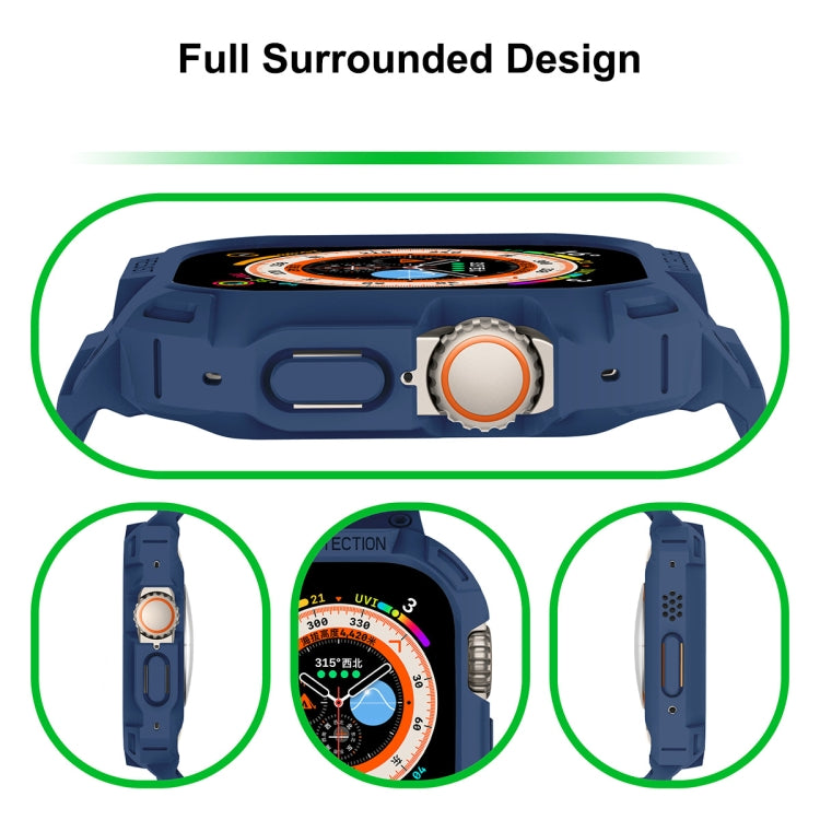 For Apple Watch Ultra 49mm JUNSUNMAY Integrated TPU Case Adjustable Elastic Watch Band(Transparent) - Watch Cases by JUNSUNMAY | Online Shopping South Africa | PMC TechLife | Buy Now Pay Later Mobicred