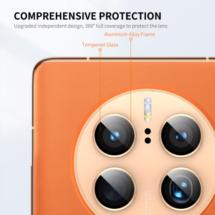 For Huawei Mate 50 Pro ENKAY 9H Rear Camera Aluminium Alloy Tempered Glass Film(Black) - Huawei Tempered Glass by ENKAY | Online Shopping South Africa | PMC TechLife | Buy Now Pay Later Mobicred