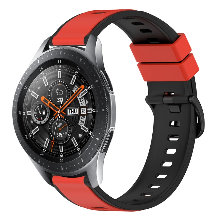 For Samsung Galaxy Watch 46mm 22mm Two-Color Silicone Watch Band(Red+Black) - Watch Bands by PMC TechLife | Online Shopping South Africa | PMC TechLife | Buy Now Pay Later Mobicred