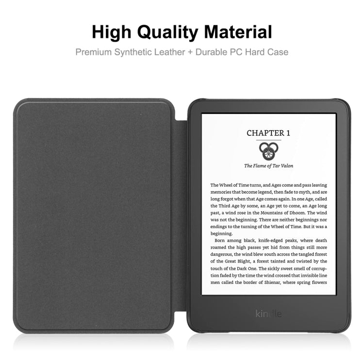 For Amazon Kindle 2022 Gen11 ENKAY Custer Texture Leather Smart Case(Purple) - Amazon by ENKAY | Online Shopping South Africa | PMC TechLife | Buy Now Pay Later Mobicred