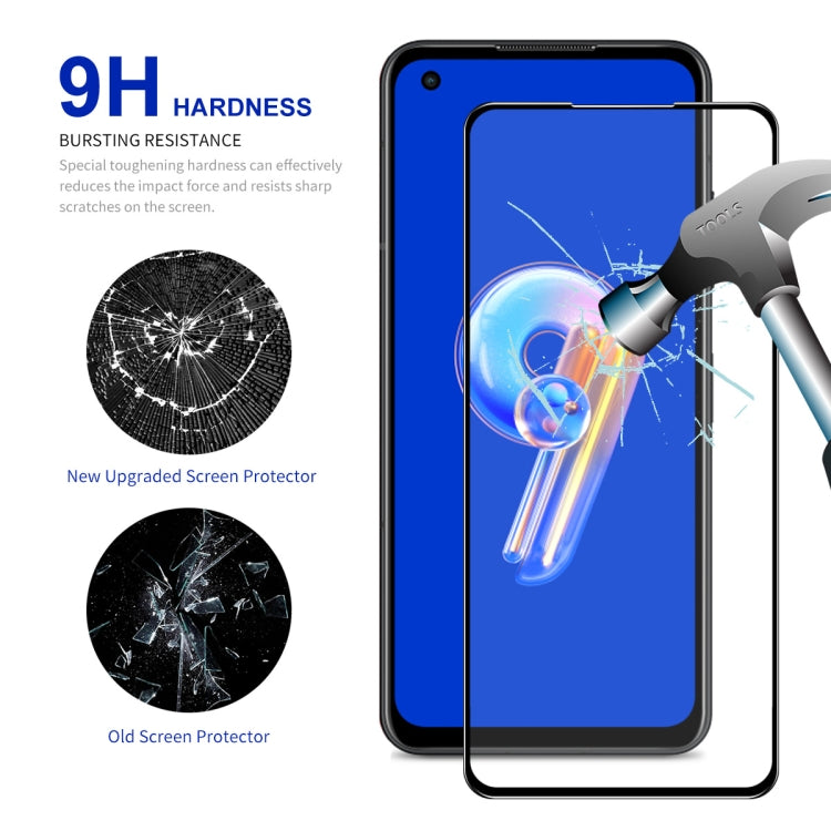For Asus Zenfone 9 2pcs ENKAY Full Glue 0.26mm 9H 2.5D Tempered Glass Full Film - ASUS Tempered Glass by ENKAY | Online Shopping South Africa | PMC TechLife | Buy Now Pay Later Mobicred