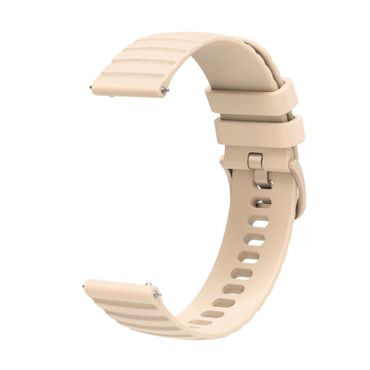 Compatible with Garmin Vivoactive 4S 18mm Wavy Dotted Solid-Color Silicone Watch Band(Starlight Color) - Watch Bands by PMC TechLife | Online Shopping South Africa | PMC TechLife | Buy Now Pay Later Mobicred