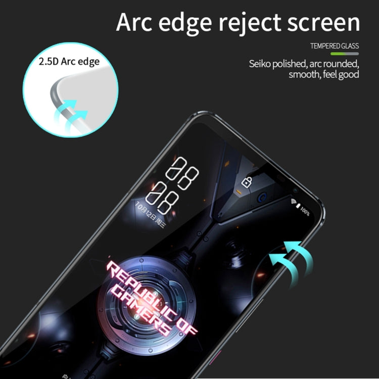 For ASUS ROG Phone 6D / 6D Ultimate / Phone 5 PINWUYO 9H 2.5D Full Screen Tempered Glass Film(Black) - ASUS Tempered Glass by PINWUYO | Online Shopping South Africa | PMC TechLife | Buy Now Pay Later Mobicred