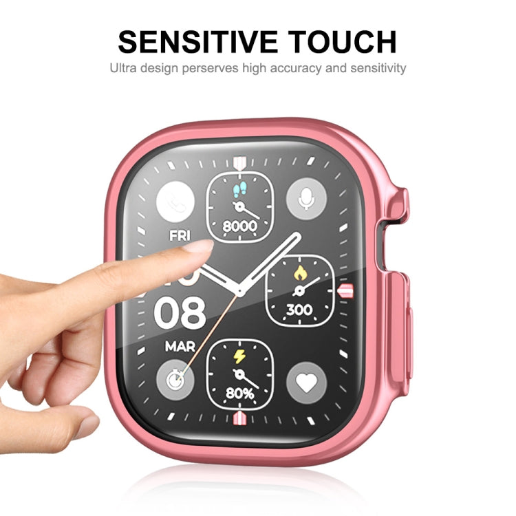 For Apple Watch Ultra / Ultra 2 49mm ENKAY Full Coverage Electroplated Soft TPU Case with Screen Film(Silver) - Watch Cases by ENKAY | Online Shopping South Africa | PMC TechLife | Buy Now Pay Later Mobicred