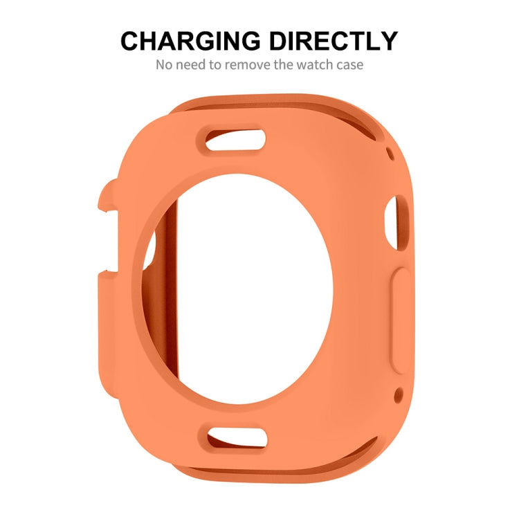 For Apple Watch Ultra 49mm ENKAY Solid Color Protective Soft TPU Frame Case(Orange) - free shipping - PMC TechLife - Order now!
