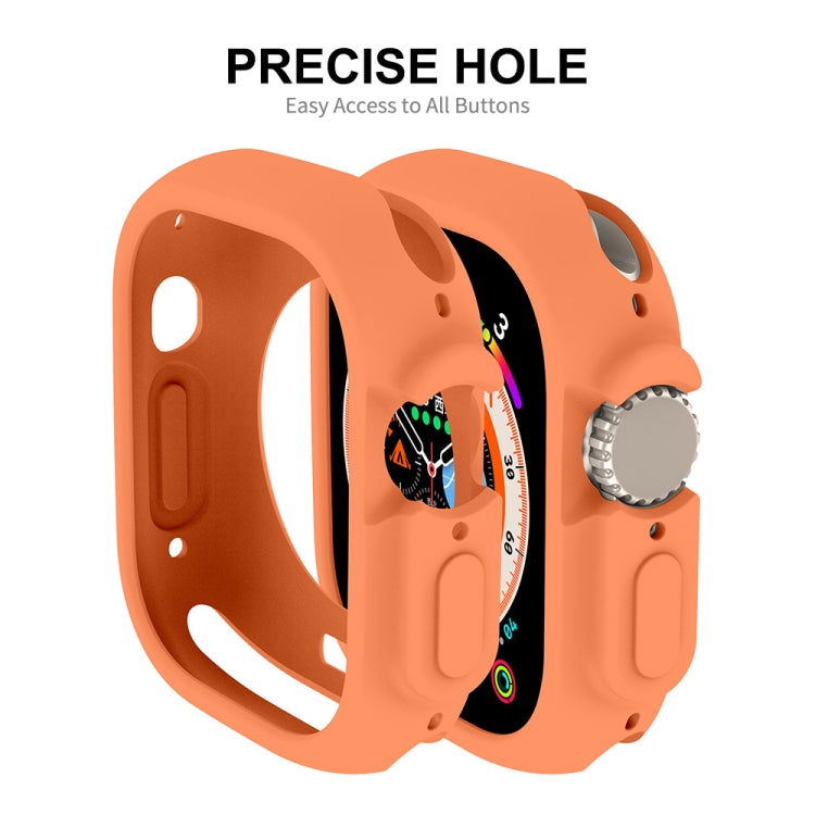 For Apple Watch Ultra 49mm ENKAY Solid Color Protective Soft TPU Frame Case(Orange) - free shipping - PMC TechLife - Order now!