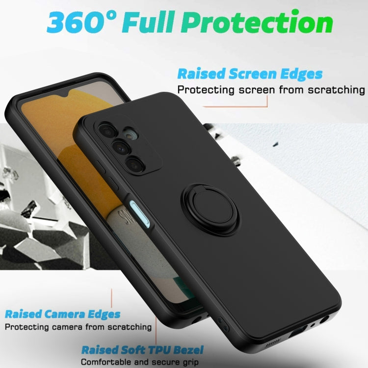 Ring Kickstand Silicone Phone Case For Samsung Galaxy A14 5G(Mint Green) - Galaxy Phone Cases by PMC TechLife | Online Shopping South Africa | PMC TechLife