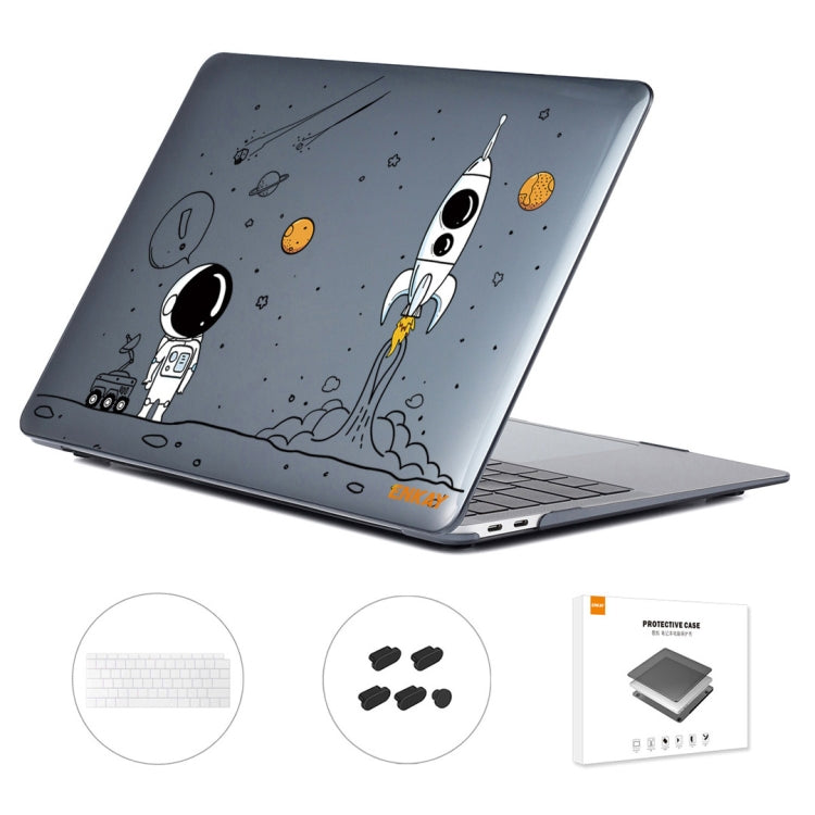 For MacBook Air 13.3 2018 A1932 ENKAY Hat-Prince 3 in 1 Spaceman Pattern Laotop Protective Crystal Case with TPU Keyboard Film / Anti-dust Plugs, Version:US(Spaceman No.1) - MacBook Air Cases by ENKAY | Online Shopping South Africa | PMC TechLife | Buy Now Pay Later Mobicred
