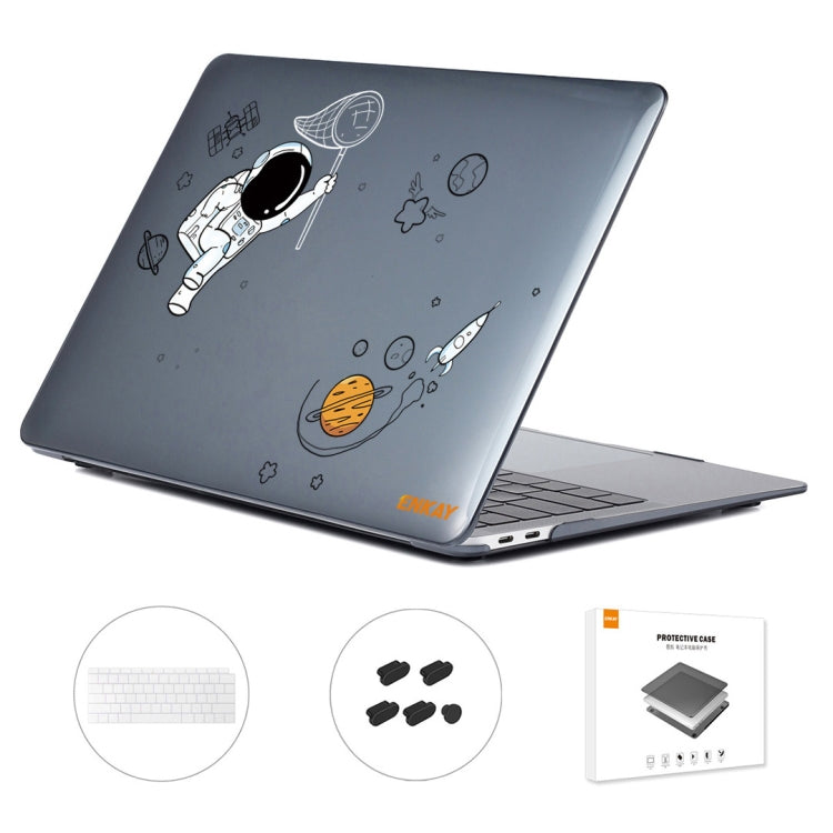 For MacBook Air 13.3 2018 A1932 ENKAY Hat-Prince 3 in 1 Spaceman Pattern Laotop Protective Crystal Case with TPU Keyboard Film / Anti-dust Plugs, Version:US(Spaceman No.2) - free shipping - PMC TechLife - Order now!