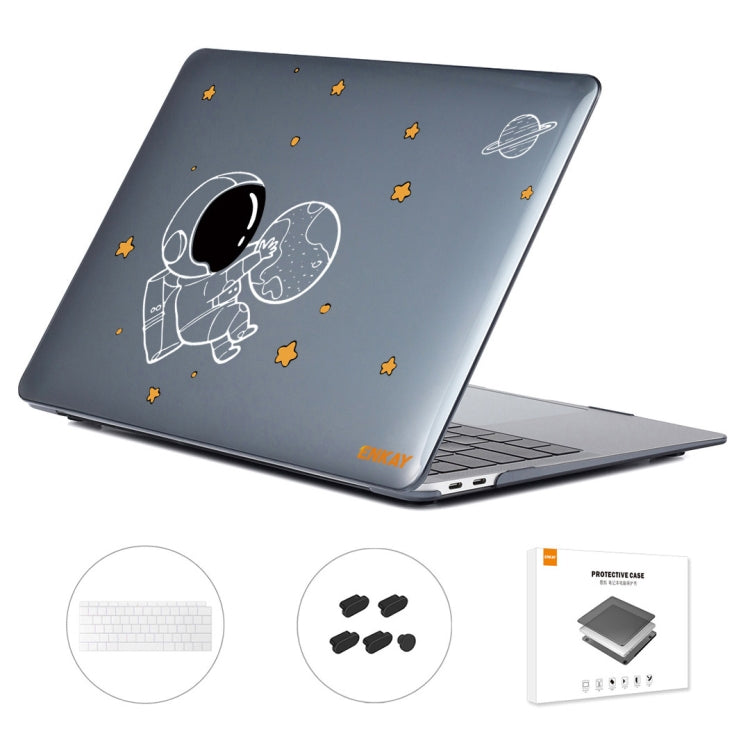 For MacBook Air 13.3 2018 A1932 ENKAY Hat-Prince 3 in 1 Spaceman Pattern Laotop Protective Crystal Case with TPU Keyboard Film / Anti-dust Plugs, Version:US(Spaceman No.5) - MacBook Air Cases by ENKAY | Online Shopping South Africa | PMC TechLife | Buy Now Pay Later Mobicred