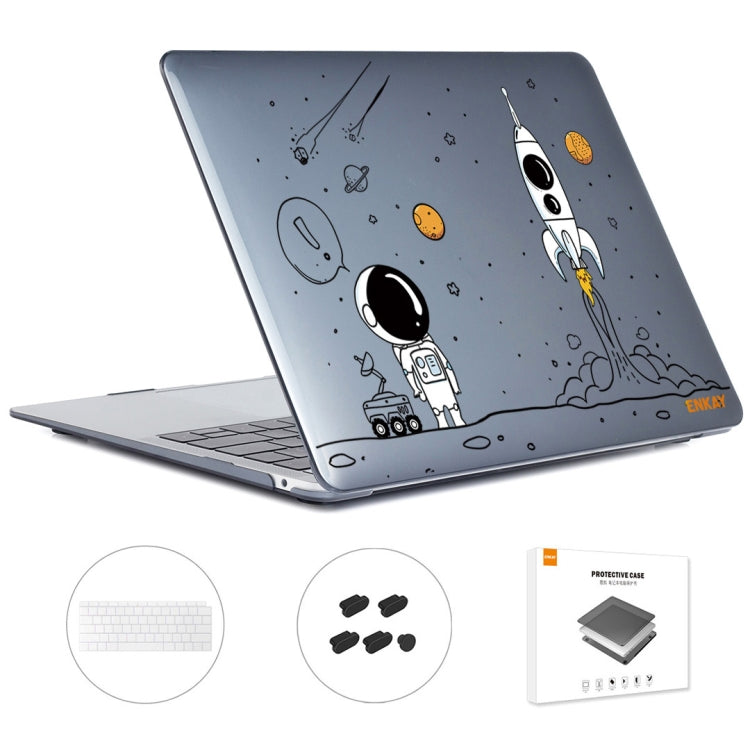 For MacBook Air 13.3 2018 A1932 ENKAY Hat-Prince 3 in 1 Spaceman Pattern Laotop Protective Crystal Case with TPU Keyboard Film / Anti-dust Plugs, Version:EU(Spaceman No.1) - free shipping - PMC TechLife - Order now!