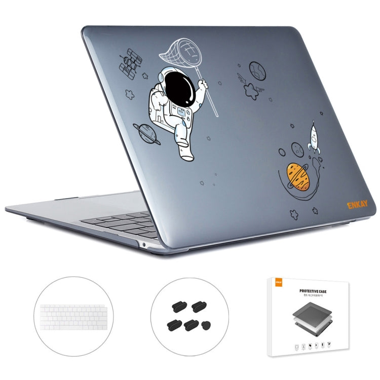 For MacBook Air 13.3 2018 A1932 ENKAY Hat-Prince 3 in 1 Spaceman Pattern Laotop Protective Crystal Case with TPU Keyboard Film / Anti-dust Plugs, Version:EU(Spaceman No.2) - free shipping - PMC TechLife - Order now!