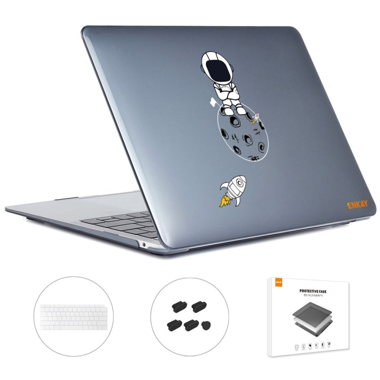 For MacBook Air 13.3 2018 A1932 ENKAY Hat-Prince 3 in 1 Spaceman Pattern Laotop Protective Crystal Case with TPU Keyboard Film / Anti-dust Plugs, Version:EU(Spaceman No.4) - free shipping - PMC TechLife - Order now!