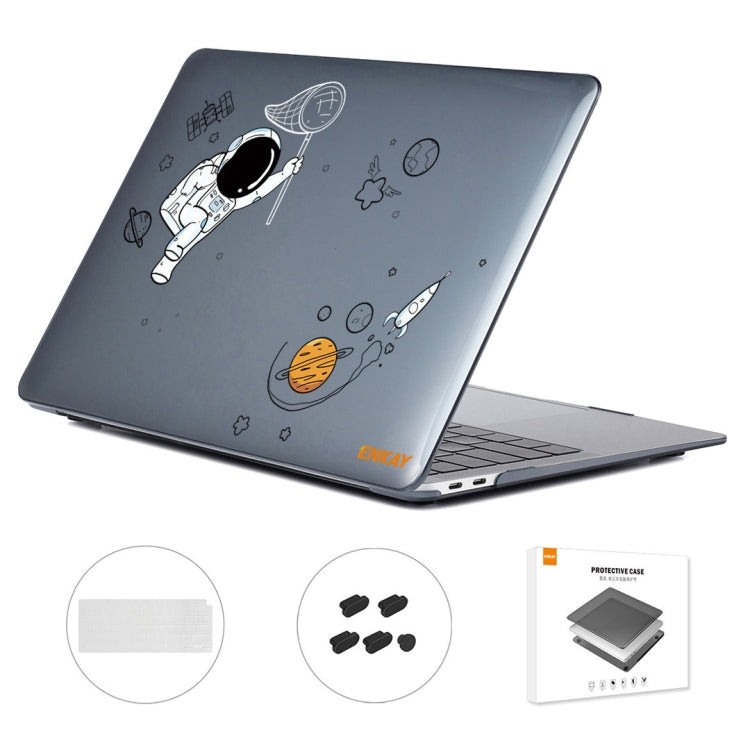 For MacBook Air 13.3 2020 A2179/A2337/A2779 2023 ENKAY Hat-Prince 3 in 1 Spaceman Pattern Laotop Protective Crystal Case with TPU Keyboard Film / Anti-dust Plugs, Version:US(Spaceman No.2) - free shipping - PMC TechLife - Order now!