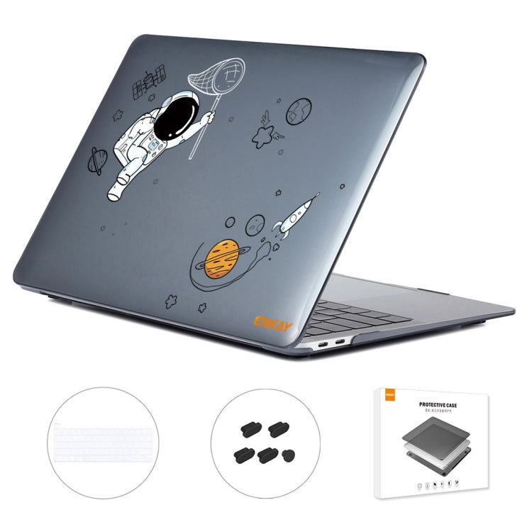 For MacBook Pro 13.3 A2251/A2289/A2338 ENKAY Hat-Prince 3 in 1 Spaceman Pattern Laotop Protective Crystal Case with TPU Keyboard Film / Anti-dust Plugs, Version:US(Spaceman No.2) - MacBook Pro Cases by ENKAY | Online Shopping South Africa | PMC TechLife
