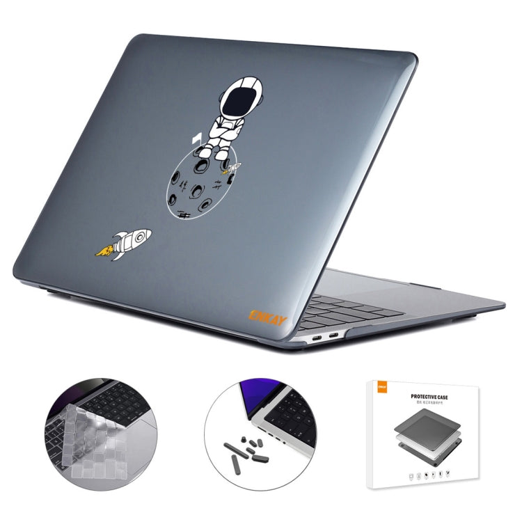 For MacBook Air 13.6 2022/2024 A2681 (M2) / A3113 (M3) ENKAY Hat-Prince 3 in 1 Spaceman Pattern Laotop Protective Crystal Case with TPU Keyboard Film / Anti-dust Plugs, Version:US(Spaceman No.4) - MacBook Air Cases by ENKAY | Online Shopping South Africa | PMC TechLife | Buy Now Pay Later Mobicred