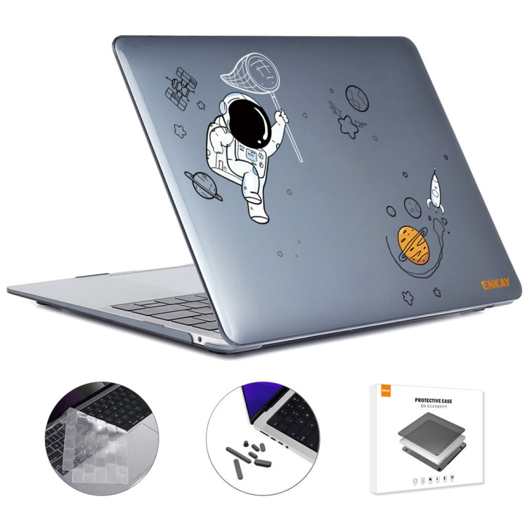 For MacBook Air 13.6 2022/2024 A2681 (M2) / A3113 (M3) ENKAY Hat-Prince 3 in 1 Spaceman Pattern Laotop Protective Crystal Case with TPU Keyboard Film / Anti-dust Plugs, Version:EU(Spaceman No.3) - free shipping - PMC TechLife - Order now!