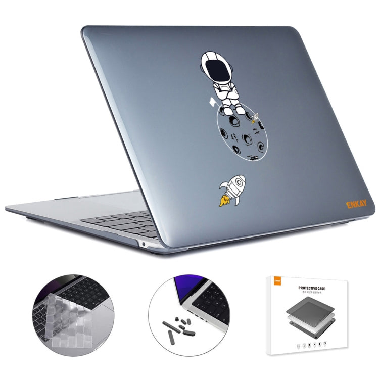 For MacBook Air 13.6 2022/2024 A2681 (M2) / A3113 (M3) ENKAY Hat-Prince 3 in 1 Spaceman Pattern Laotop Protective Crystal Case with TPU Keyboard Film / Anti-dust Plugs, Version:EU(Spaceman No.4) - free shipping - PMC TechLife - Order now!
