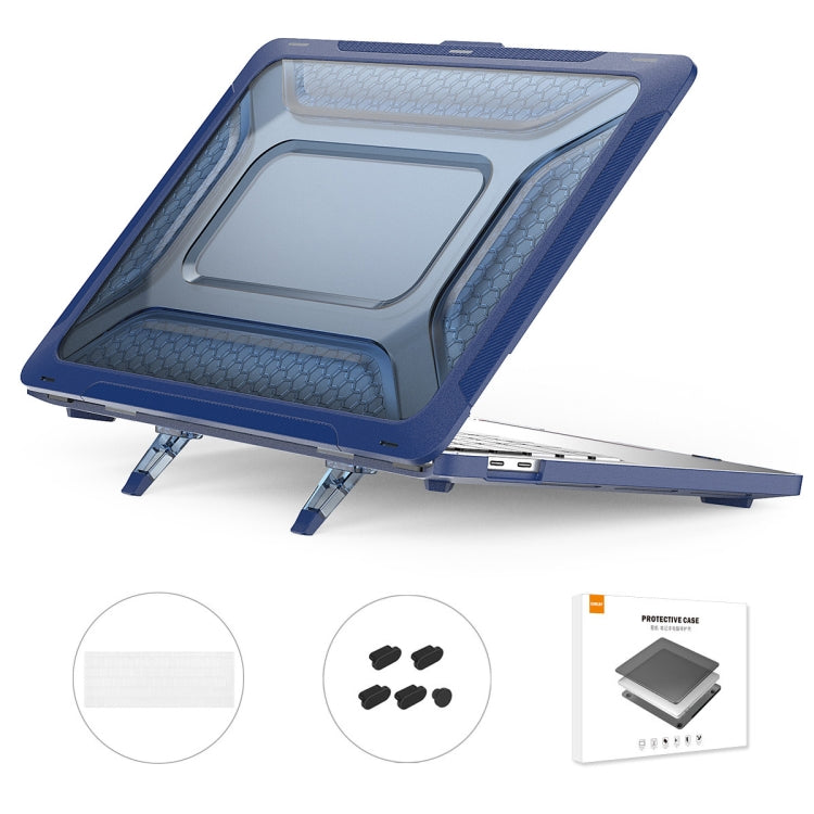 For MacBook Pro 13.3 A1706/A1989/A2159 ENKAY Hat-Prince 3 in 1 Protective Bracket  Case Cover Hard Shell with TPU Keyboard Film / Anti-dust Plugs, Version:EU(Blue) - free shipping - PMC TechLife - Order now!
