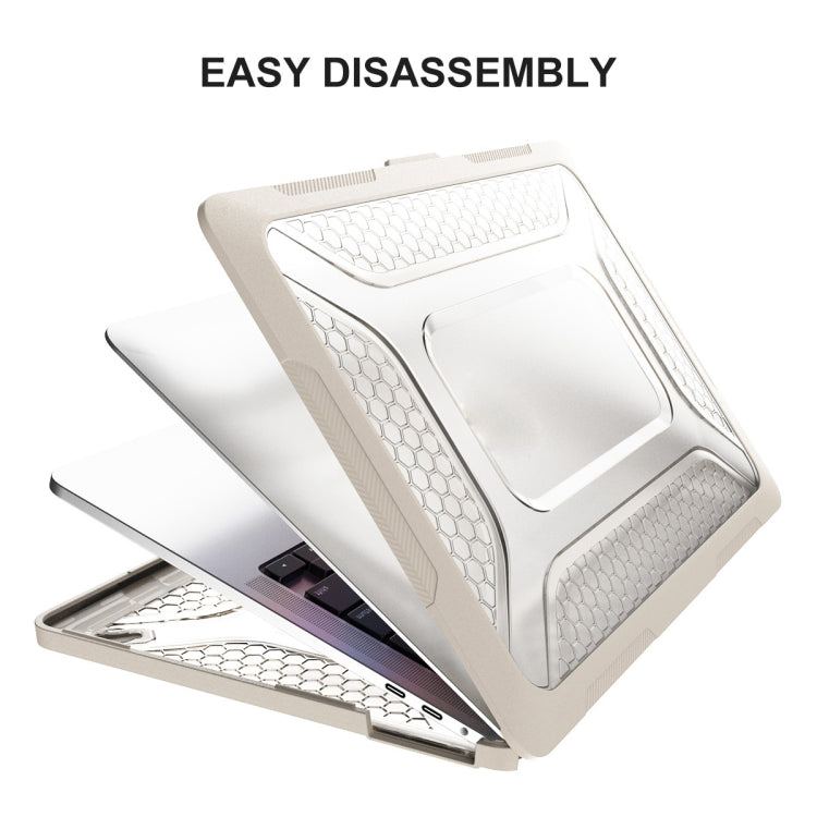 For MacBook Pro 13.3 A1706/A1989/A2159 ENKAY Hat-Prince 3 in 1 Protective Bracket  Case Cover Hard Shell with TPU Keyboard Film / Anti-dust Plugs, Version:EU(Khaki) - free shipping - PMC TechLife - Order now!