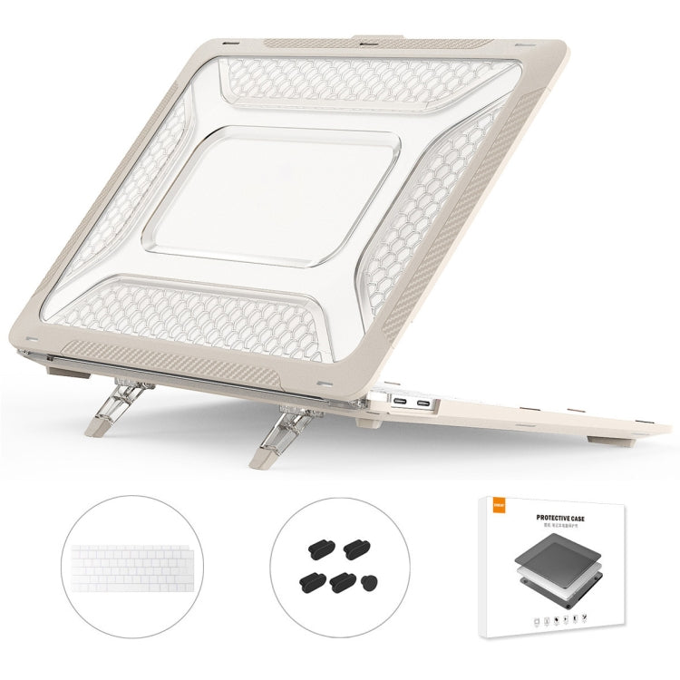 For MacBook Air 13.3 2018 A1932 ENKAY Hat-Prince 3 in 1 Protective Bracket  Case Cover Hard Shell with TPU Keyboard Film / Anti-dust Plugs, Version:US(Khaki) - MacBook Air Cases by ENKAY | Online Shopping South Africa | PMC TechLife | Buy Now Pay Later Mobicred