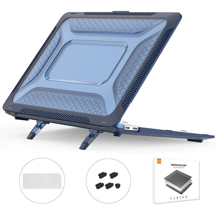For MacBook Air 13.3 2020 A2179/A2337 ENKAY Hat-Prince 3 in 1 Protective Bracket  Case Cover Hard Shell with TPU Keyboard Film / Anti-dust Plugs, Version:US(Blue) - MacBook Air Cases by ENKAY | Online Shopping South Africa | PMC TechLife | Buy Now Pay Later Mobicred