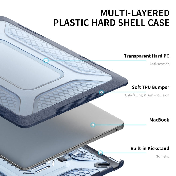 For MacBook Air 13.3 2020 A2179/A2337 ENKAY Hat-Prince 3 in 1 Protective Bracket  Case Cover Hard Shell with TPU Keyboard Film / Anti-dust Plugs, Version:US(Grey) - MacBook Air Cases by ENKAY | Online Shopping South Africa | PMC TechLife
